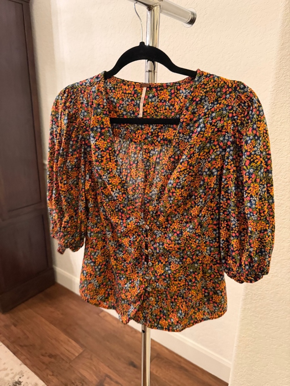 Free People Floral Blouse (Large)
